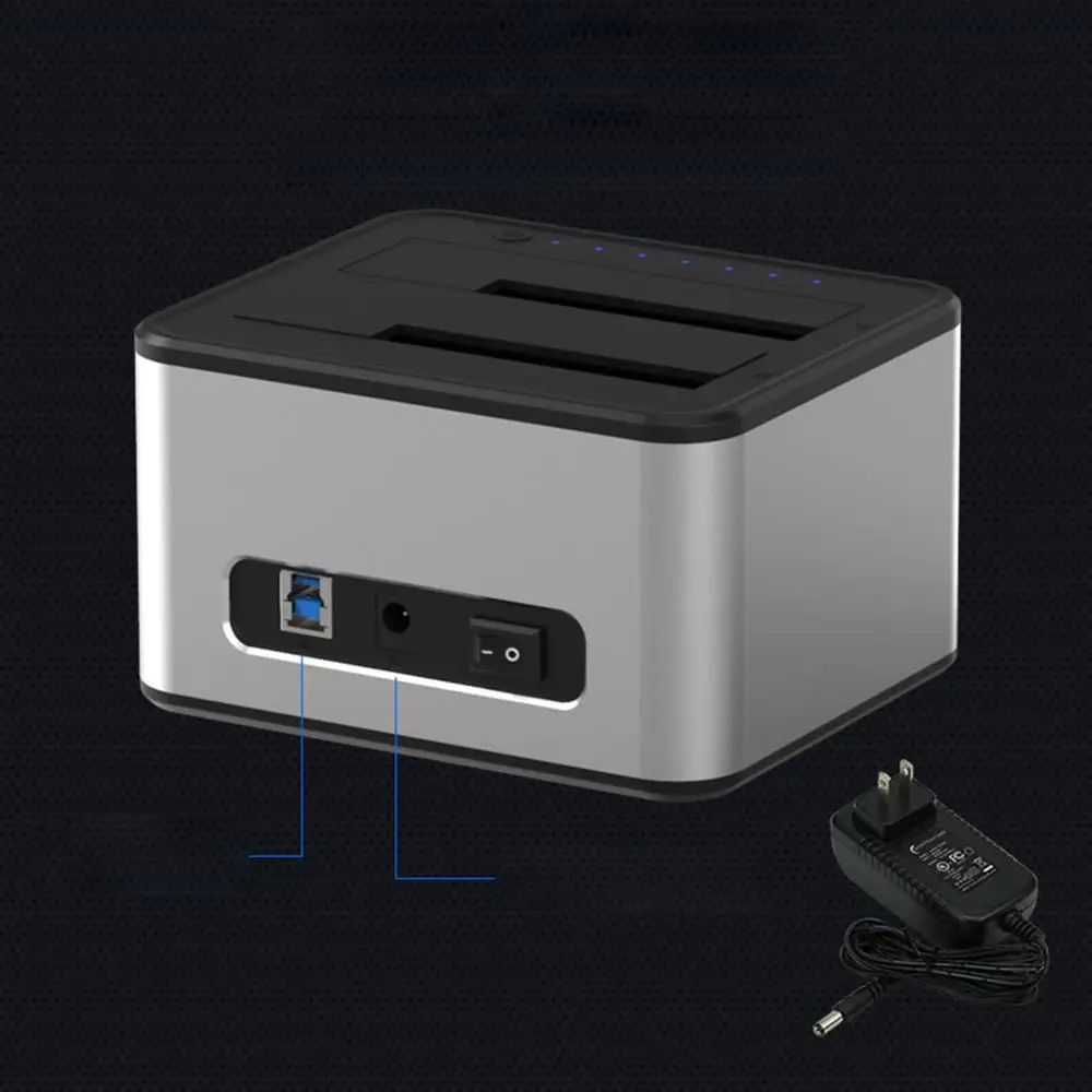 USB 3,0 на SATA внешний жесткий диск Док-станция для 2,5/3,5 Поддержка 2x6 ТБ