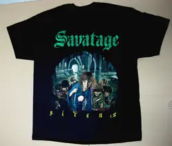 SAVATAGE SIRENS'83 Олива прогрессивный металлический круг II круг черная футболка мужская хип хоп Забавные футболки дешевые оптом