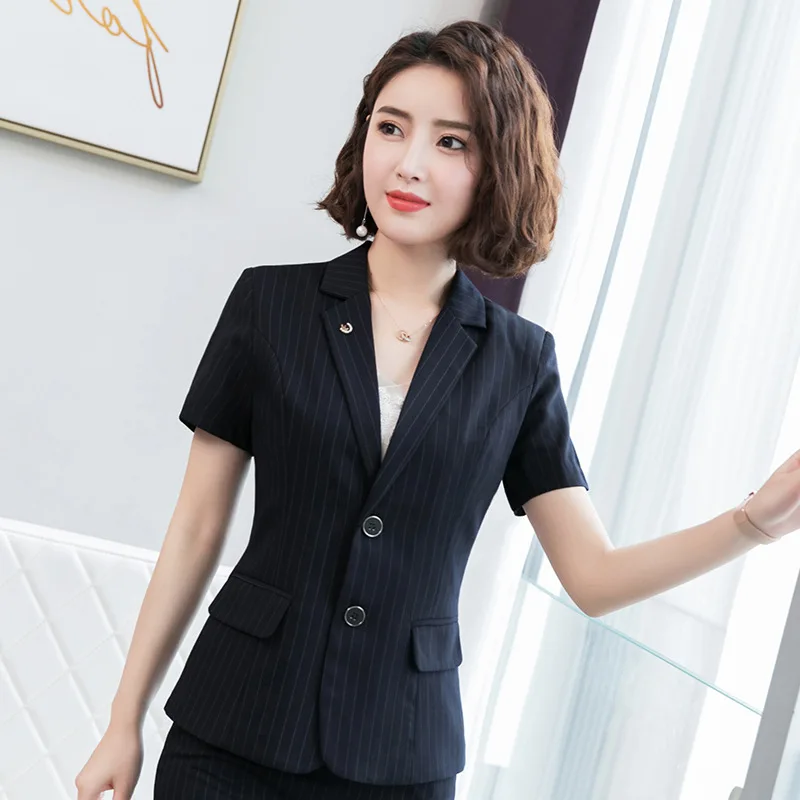 

Short Sleeve Suit Jacket 2019 New Style Summer Shirt Women's Elegant Shirt Inch Korean-style Ol Career Formal Wear Work Clothes