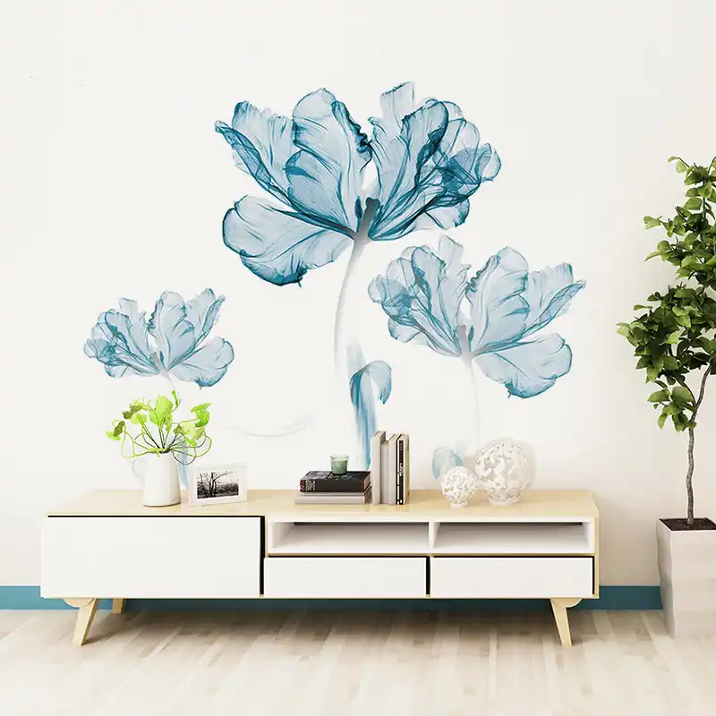 3d Flower Wall Stickers Fridge Sticker Teenager Boy Girl Living Room Home Decor Aesthetic Bathroom Bedroom Accessories Poster Wall Art Vinyl Wall Stickerswall Sticker Aliexpress