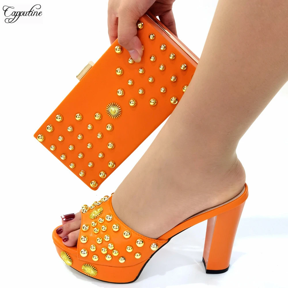 Orange bag and shoes Clearance