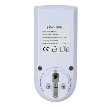 

Digital Big Screen Timer Switch Socket Timer Power Meter Electronic Outlet Socket Programmable Setting for Kitchen
