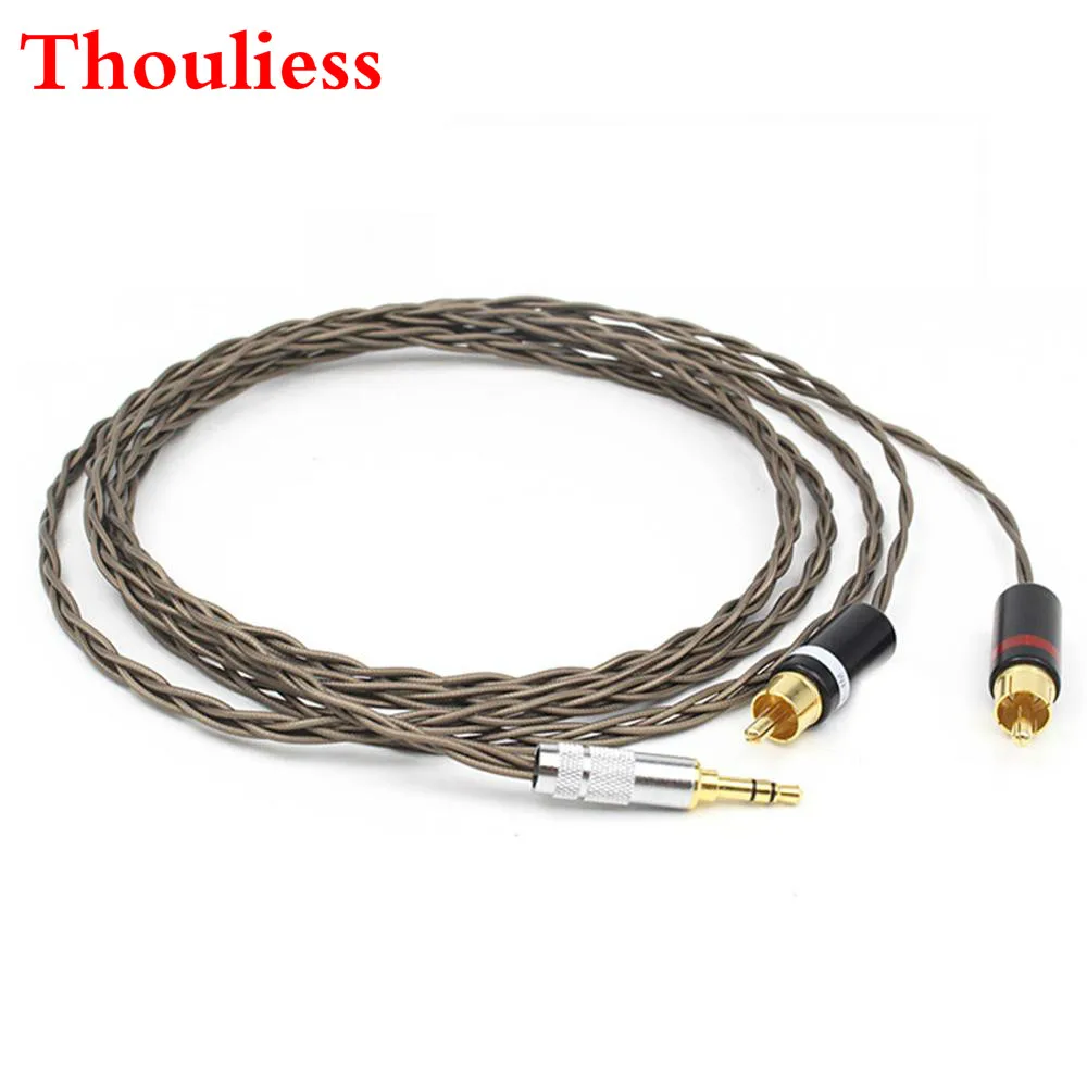 Thouliess HIFI 3 5 мм стерео к 2 RCA Штекерный кабель Nordost Odin позолоченный в двойной аудио Aux