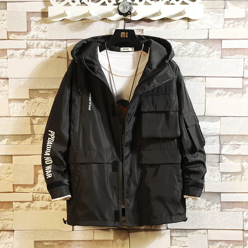 

2019 Autumn New of Brick Wall Origional Large Size Men's Printed Letter Trend Workwear Jacket