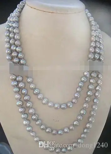 

Wholesale Noble 8-9mm Round Gray Freshwater Pearl Necklace, 63