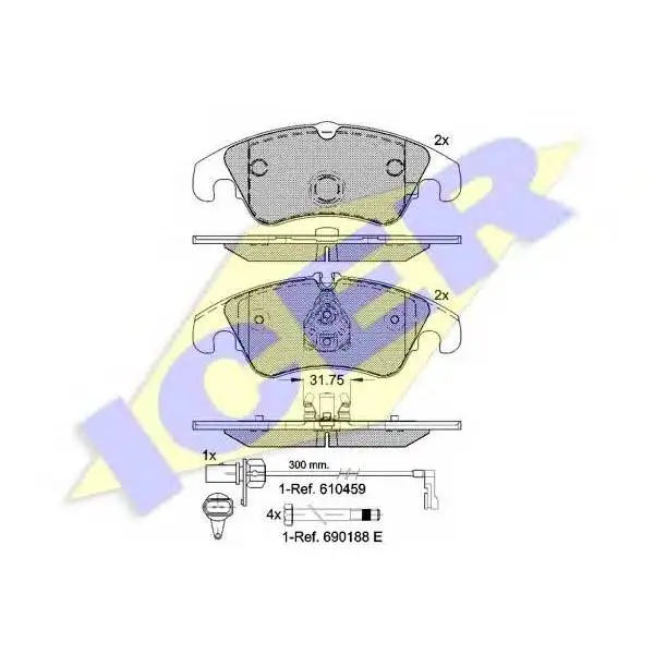 Колодки дисковые передние Audi A4 3.0TDi Quattro/3.2FSi Quattro