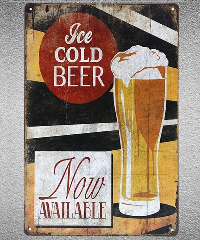 Plaque poster retro sign metal poster tin novelty tavern pub picture bar