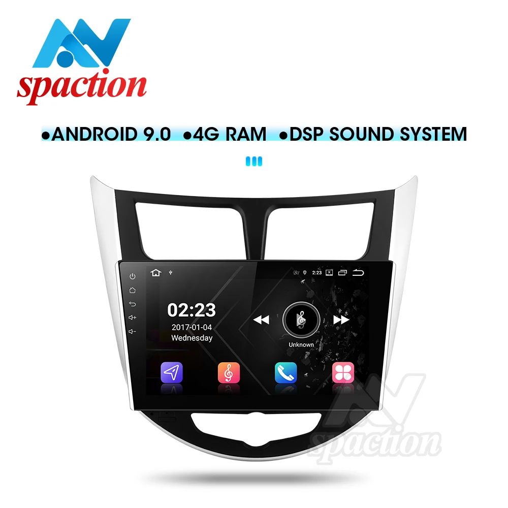 car dvd for Hyundai Solaris accent Verna i25 with gps navigation radio video stereo multimedia player IPS PX6 Android 9.0 | Автомобили и