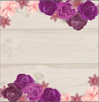 

8x8FT Pink Flowers White Wood Planks Wooden Wall Custom Backgrounds Photo Studio Backdrops Vinyl 240cm x 240cm
