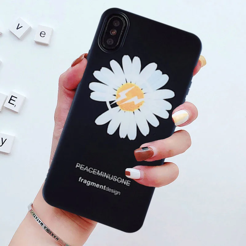 -1 Модный peaceminusone фрагмент цветок чехол для телефона для iPhone X XS MAX XR 8 7 6 6S Plus 11 корейский мягкий силиконовый чехол - Цвет: -1