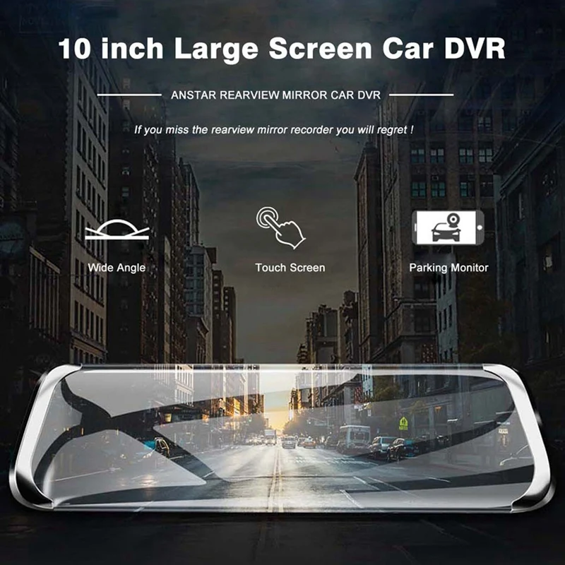 Full Hd 1080P Автомобильный видеорегистратор 10 дюймов камера заднего вида с двойным объективом видеорегистратор регистратор видеокамера ночного видения видеорегистратор с