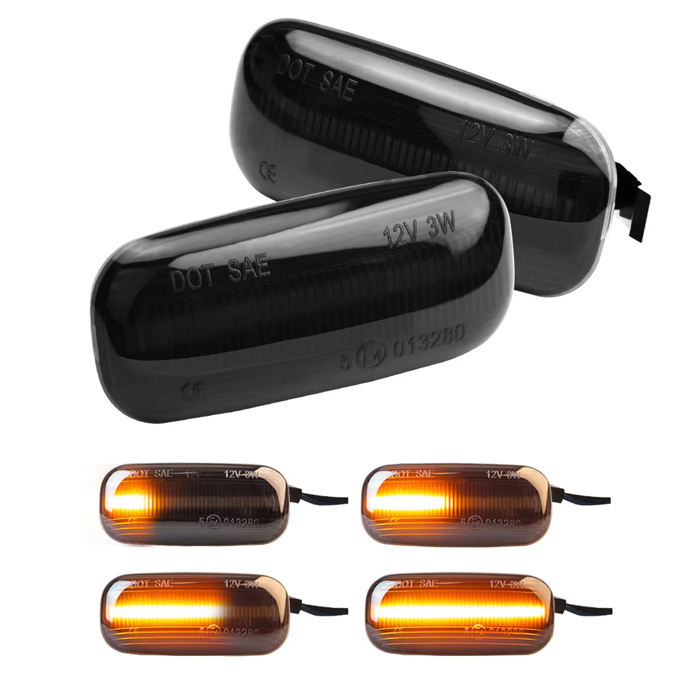 

2 Pcs LED Dynamic Side Indicator Marker Signal Light Lamp Sequential Flashing Light For Audi A3 A4 A6 S6 RS6