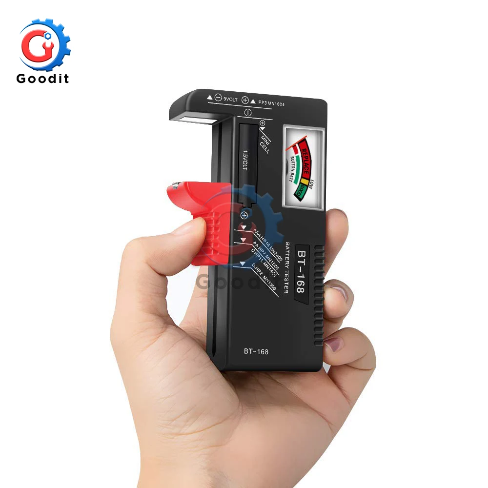 

Universal BT168 Digital Battery Tester Volt Checker for AA AAA 9V Button Multiple Size Battery Tester Voltage Meter Tools BT-168