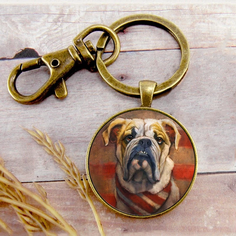 Брелок Bulldog с пряжкой кулон на день рождения юбилей подарок ювелирные аксессуары