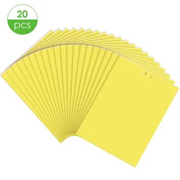 

20pcs Yellow Sticky Fruit Fly Traps Dual-Sided Sticky Traps Plant Fly Catcher For Aphids Gnats Whiteflies Drosophila Trap