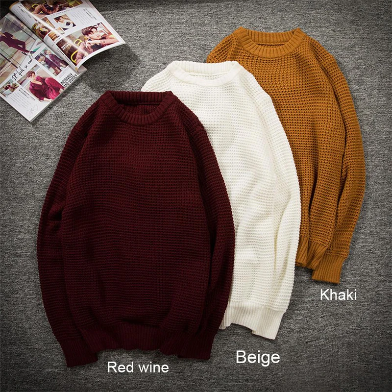 

Fashion New Sweater Men New Arrival Casual Pullover Men Autumn Round Neck Quality Knitted Male Sweaters Size M-XXL Casual Hot