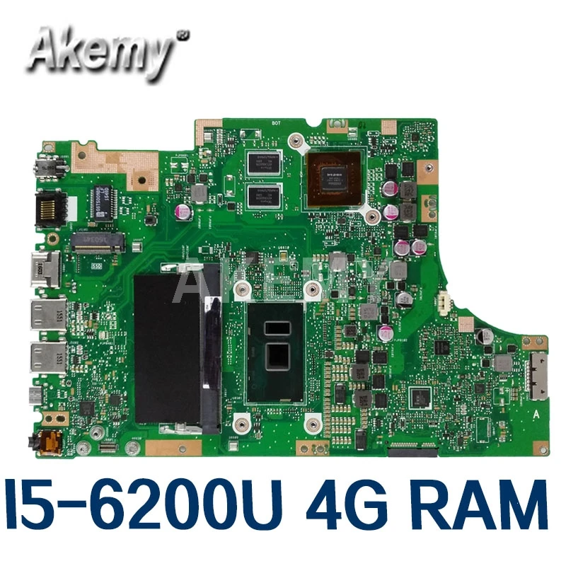 Akemy TP501UB 4G/I5-6200U материнская плата 90NB0AJ0-R00020 для For Asus TP501U TP501UQ TP501UJ TP501UQK Материнская
