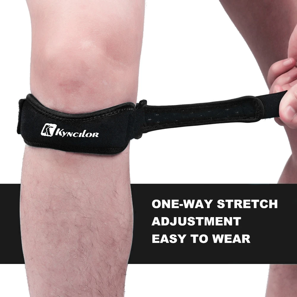 

Lixada 1PC Adjustable Knee Protector Training Knee Patellar Tendon Support Strap Band Knee Brace Support Pads for Outdoor Sport