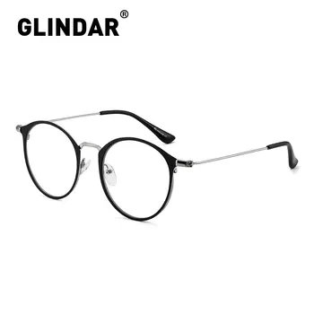 

Glindar Ultralight Round Computer Glasses Women Men Anti Blue Light Blocking Transparent Glasses Frame