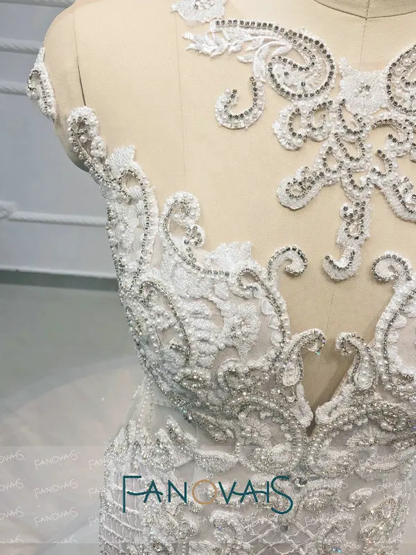 Роскошные свадебные платья русалки со съемным шлейфом vestido de noiva trouwjurk robe mariage suknia slubna