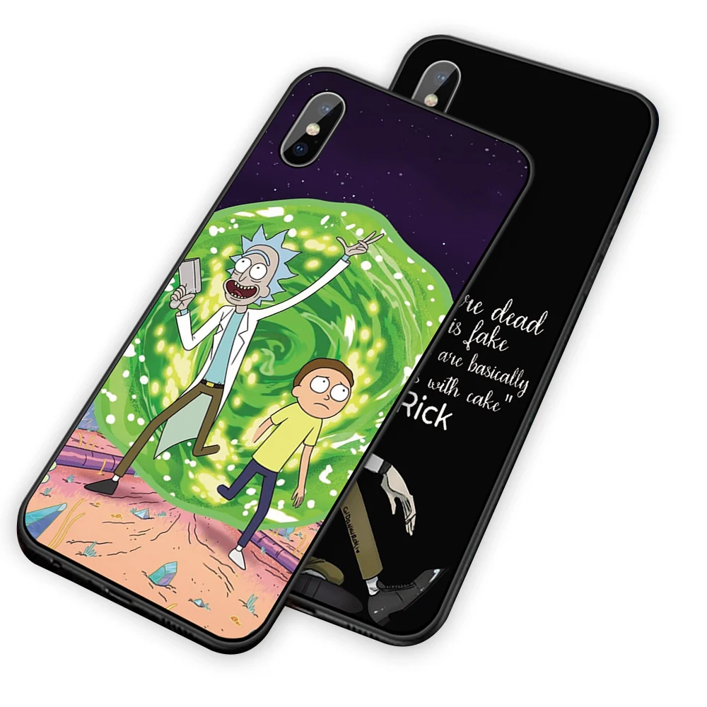 Новые силиконовые мягкие чехлы Rick and Morty для iphone XR X XSMAX 5 5S 6 6S 7 8 Plus 11 11ProMax Coque Funda