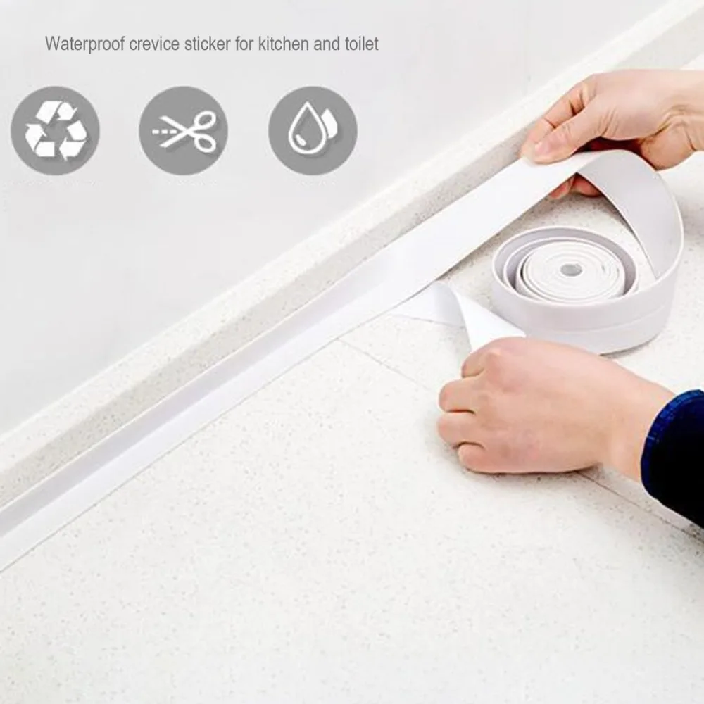 Kitchen And Bathroom Waterproof And Mildewproof Tape Kitchen Joints Moistureproof And Waterproof Strip Bathroom Stickers