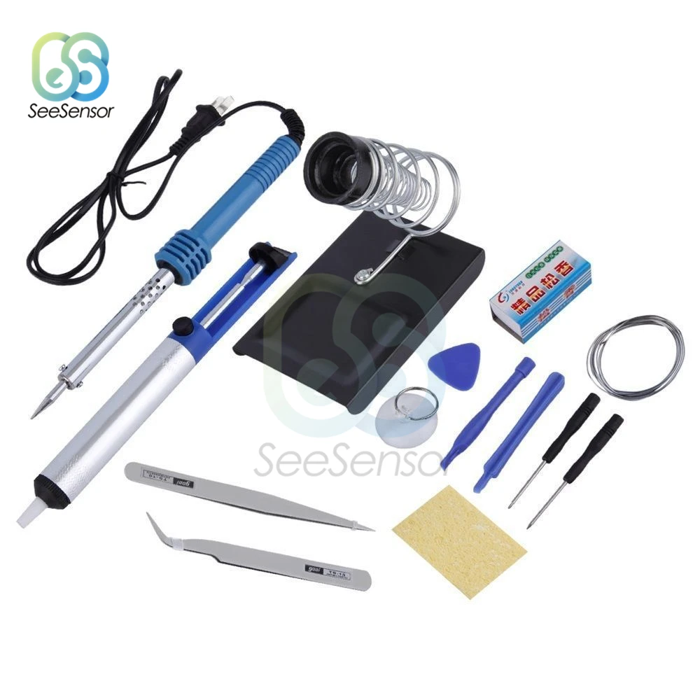 

14 in 1 60W 110V US Plug Electrical Soldering Iron Kit Hand Welding Repair Tools