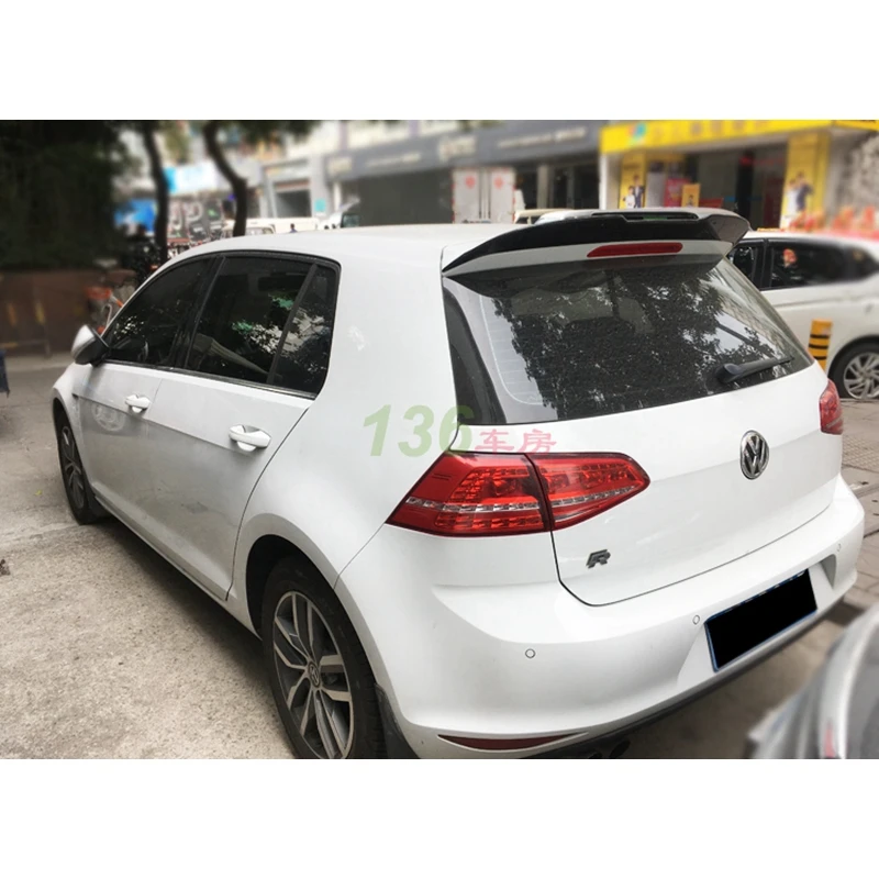 MK7 MK7.5 автомобильный Стайлинг настоящее углеродное волокно задний спойлер на