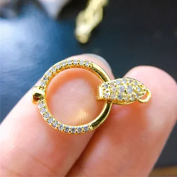 

Jewelry Making Supplies High Quality Copper Zirconia Rhinestone Findings DIY Long Pearls Necklace Pendant Accessories Spacers