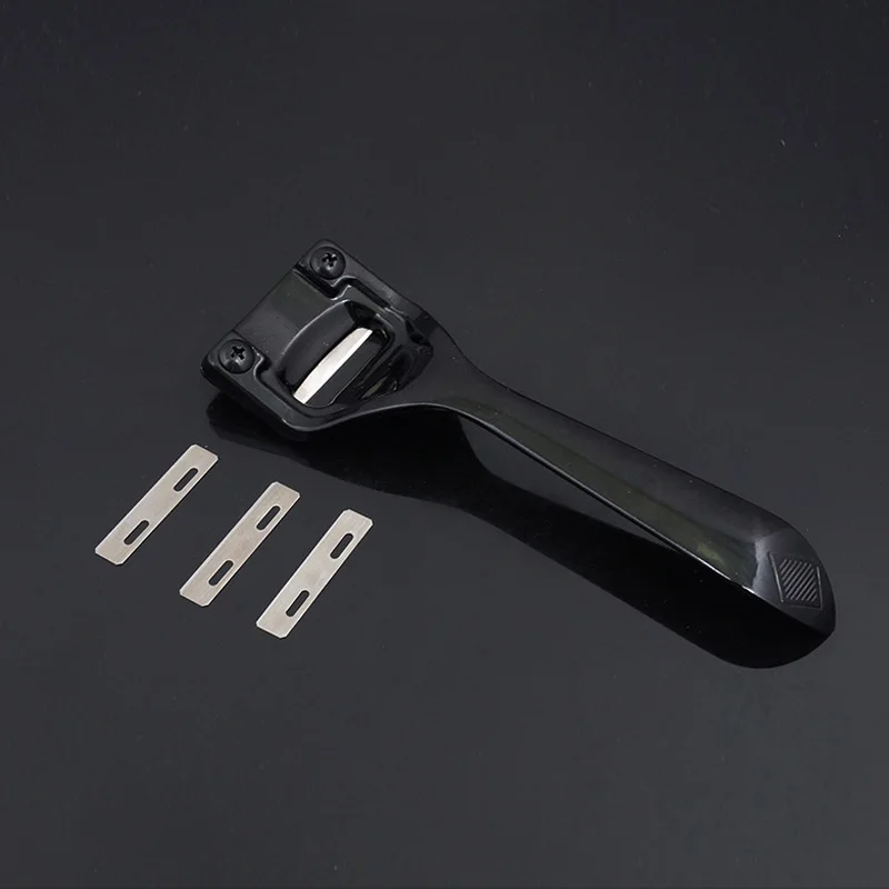 Black Thinning knife Набор инструментов для рукоделия из кожи ручной набор для шитья с зубцами дырокол для штамповки краев креазер шило для шитья - Цвет: Black Thinning knife