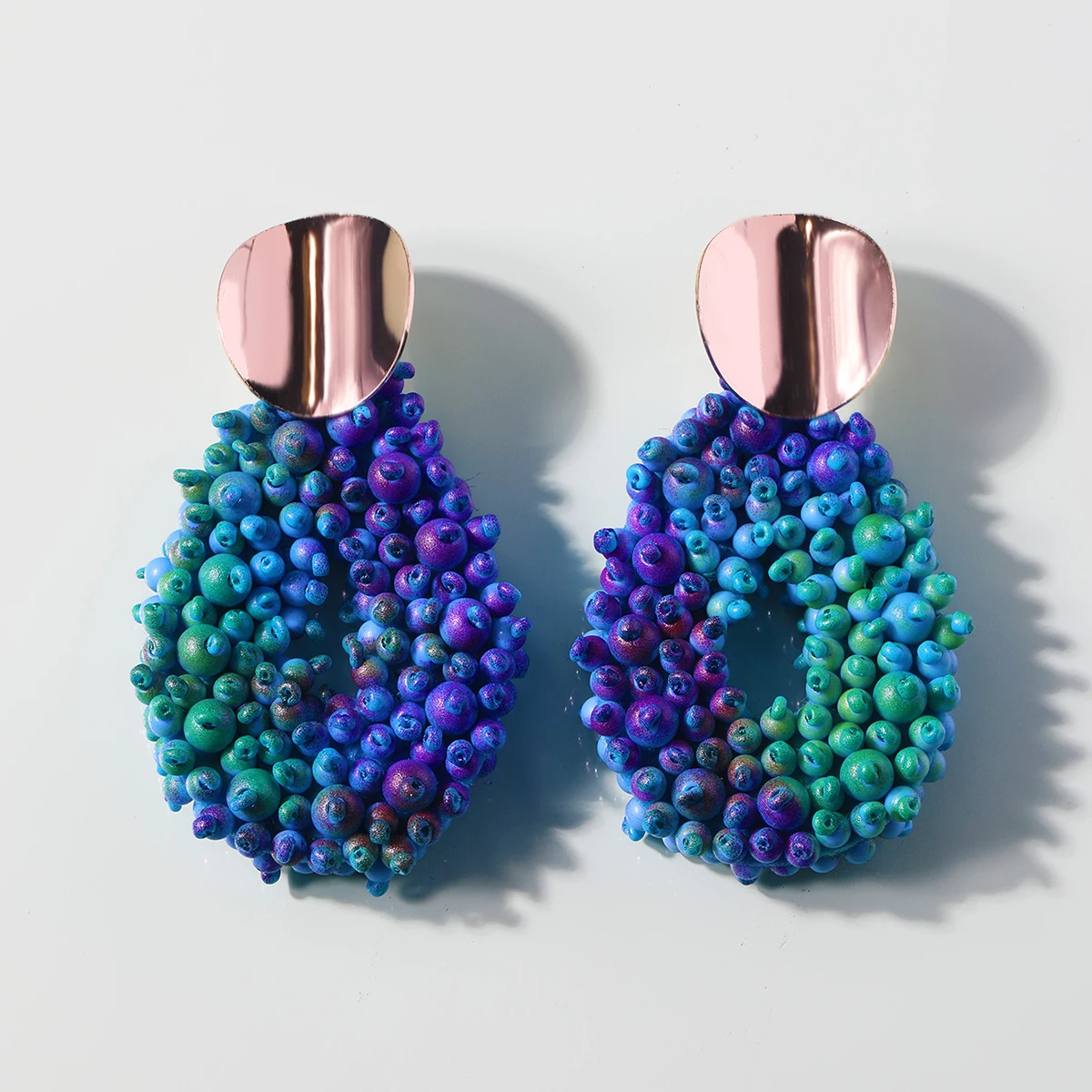 Bohemian Beaded Pendant Handmade Double-sided Drop Bead Earrings Daily Wear Wedding Gifts New Ladies Jewelry Wholesale | Украшения и