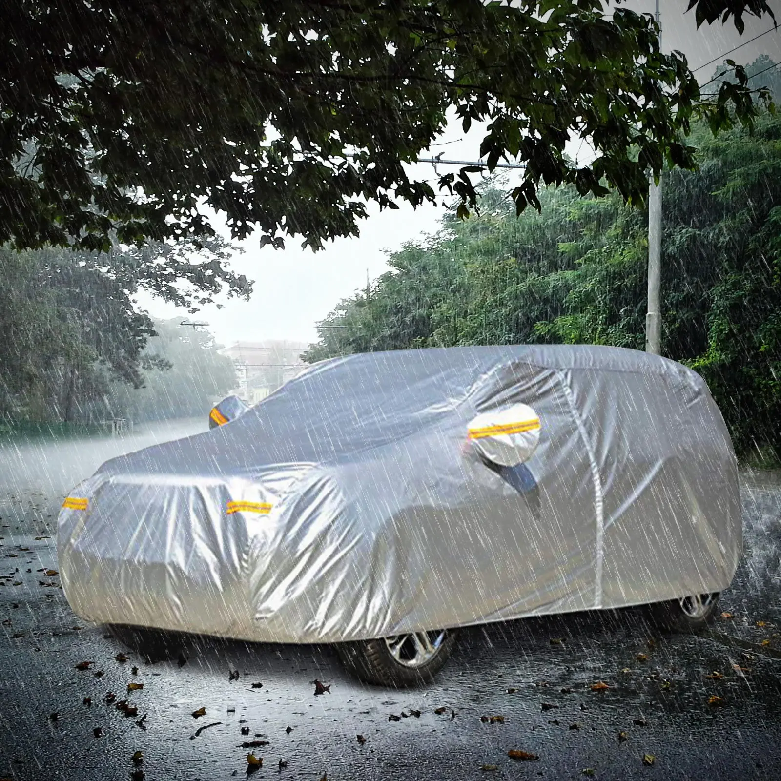 

M L XL SUV Cover Coat Protector UV Protective Dust Rain Snow Water Proof Full Car Covers Indoor Outdoor D35