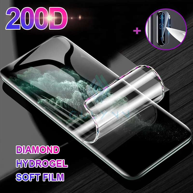 2 In 1 Full Cover Soft Hydrogel Film For Iphone Xr X Xs 11 Pro Max Screen Protector For Iphone 7 6 6S 8 Plus Camera Lens Glass