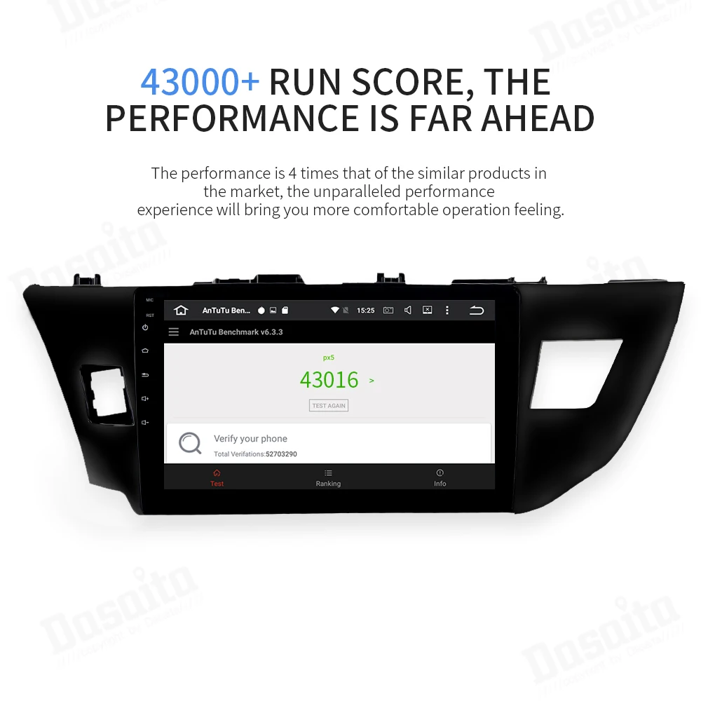 Top Octa Core Android 9.0 4GB RAM Car GPS bluetooth multimedia player for Toyota Corolla 2014 2015 2016 with 10.2" HD Screen 6
