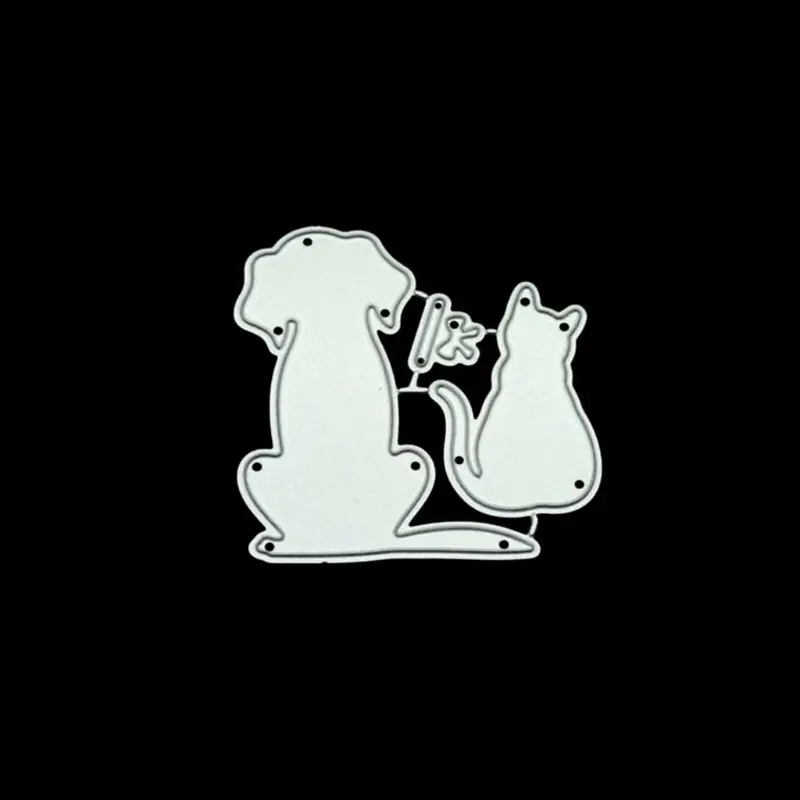 

Dog Cat DIY Metal Cutting Dies Stencil Scrapbooking Photo Album Stamp Paper Card Crafts Decor