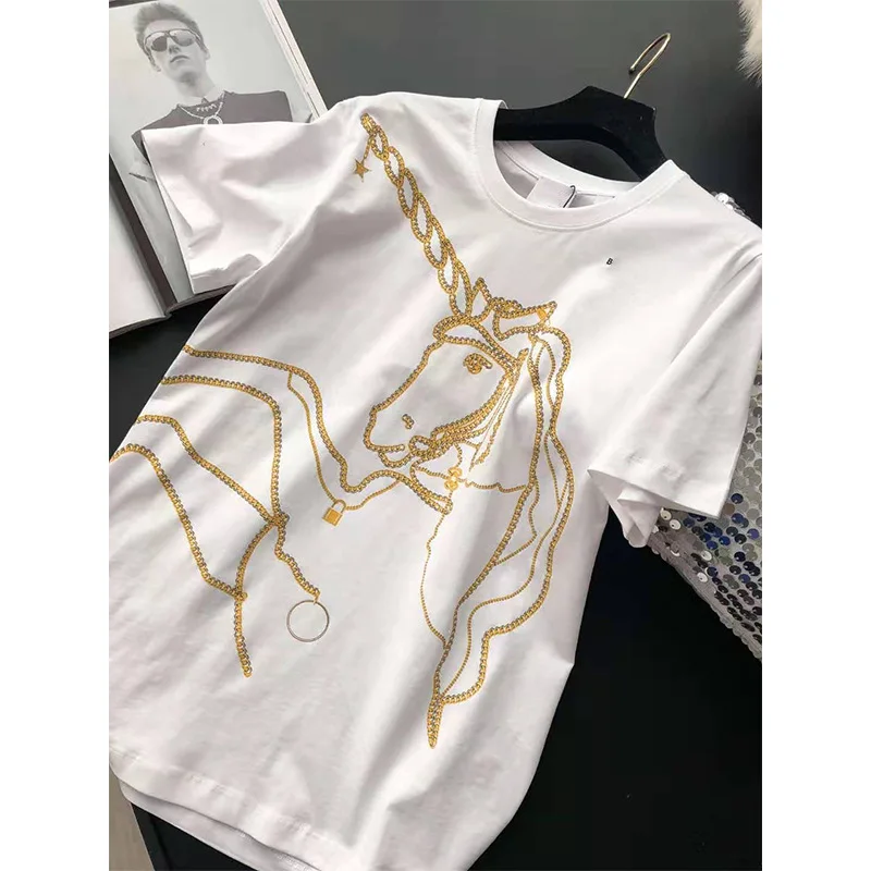 

Y358 Brand Summer boys girls cotton white T-shirt Kids tops short-sleeved Tee shirt Parent-child costume