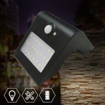 

Solar Security Light Motion Sensor Wall Lamps Waterproof Solar Powered Luminaria Lights Outdoor Garden Decoration White Sunlight