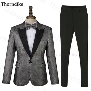 

Thorndike Peaked Lapel Formal Tuxedos Wedding Suits For Men Prom Party Blazers With Pants Custom Made Formal Business Suit 2 Pcs