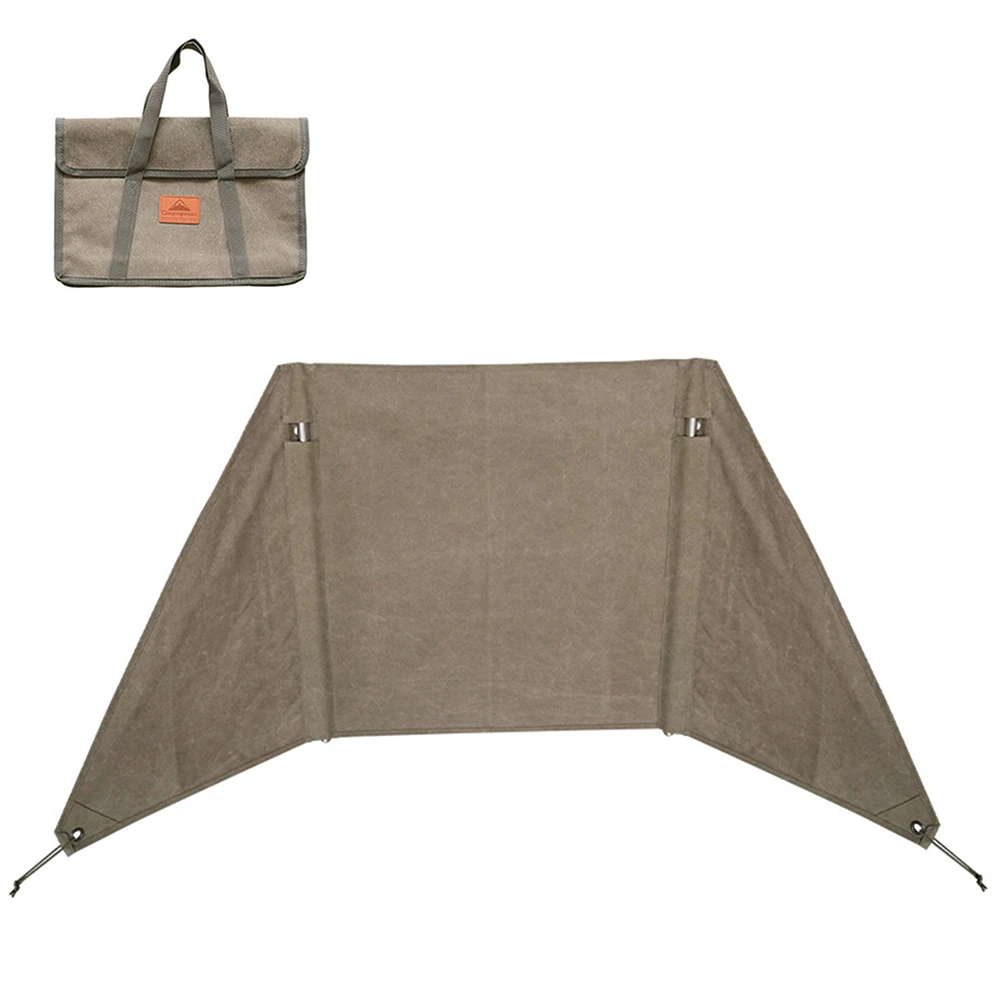 CAMPINGMOON Flame Retardant Canvas Burning Army Curtain Windshield Cloth Outdoor Picnic Windproof Equipment Wind Shield