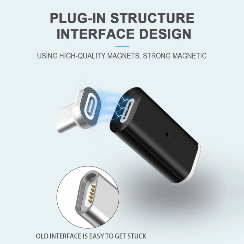 Быстрая зарядка Магнитный адаптер для iPhone Lightning Android type C штекер Micro USB 2,0 соединительное устройство для Micro USB C кабель