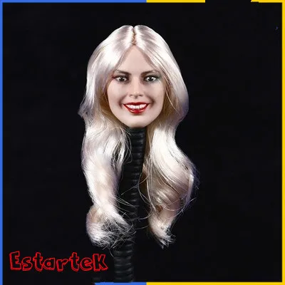 DSTOYS D 010 1/6 европейская улыбка женские волосы вырезанная голова в бледном цвете