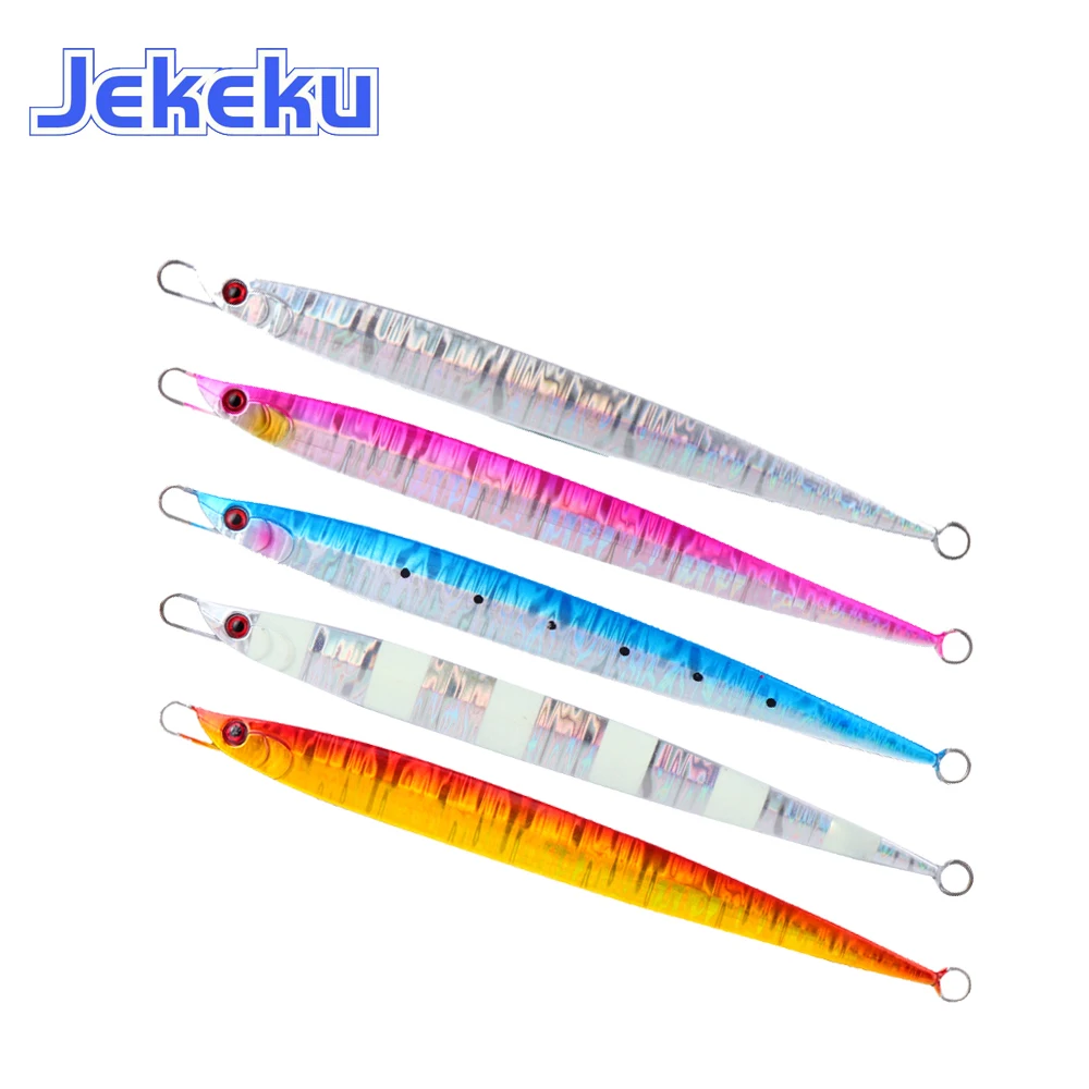 

JEKEKU NEW 1pcs Metal Jig Spoon Lure 80g 100g 135g Jigging Fish Sea Bass Lure Artificial Bait Minnow FishingLure
