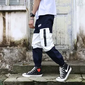 

loose fashion new big pockets cargo pants men plus size male hip hop sweatpants harem pants men jogger bottom