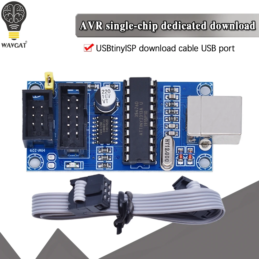 WAVGAT USBTiny USBtinyISP AVR ISP programmer bootloader Meag2560 uno r3 ...