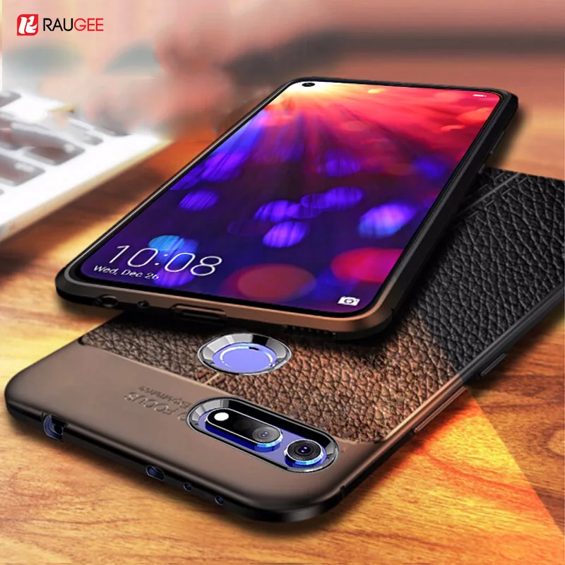 

For Honor VIew 20 Case Leather Style Cover Durable TPU Phone Case For Huawei Honor V 20 View20 Cover 360 Full Protection Bumper