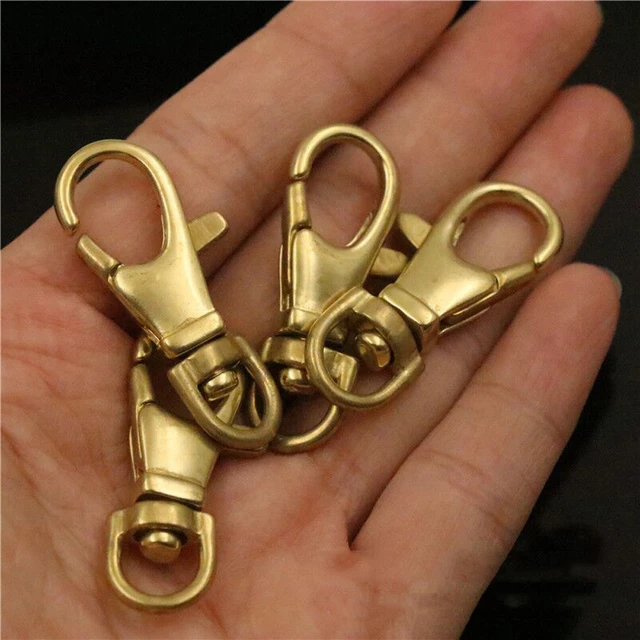 4pcs Small Brass Snap Hooks Classic Swivel Eye Trigger Clips Clasps For  Leather Craft Bag Purse Strap Chain Webbing Connecting - Buckles & Hooks -  AliExpress