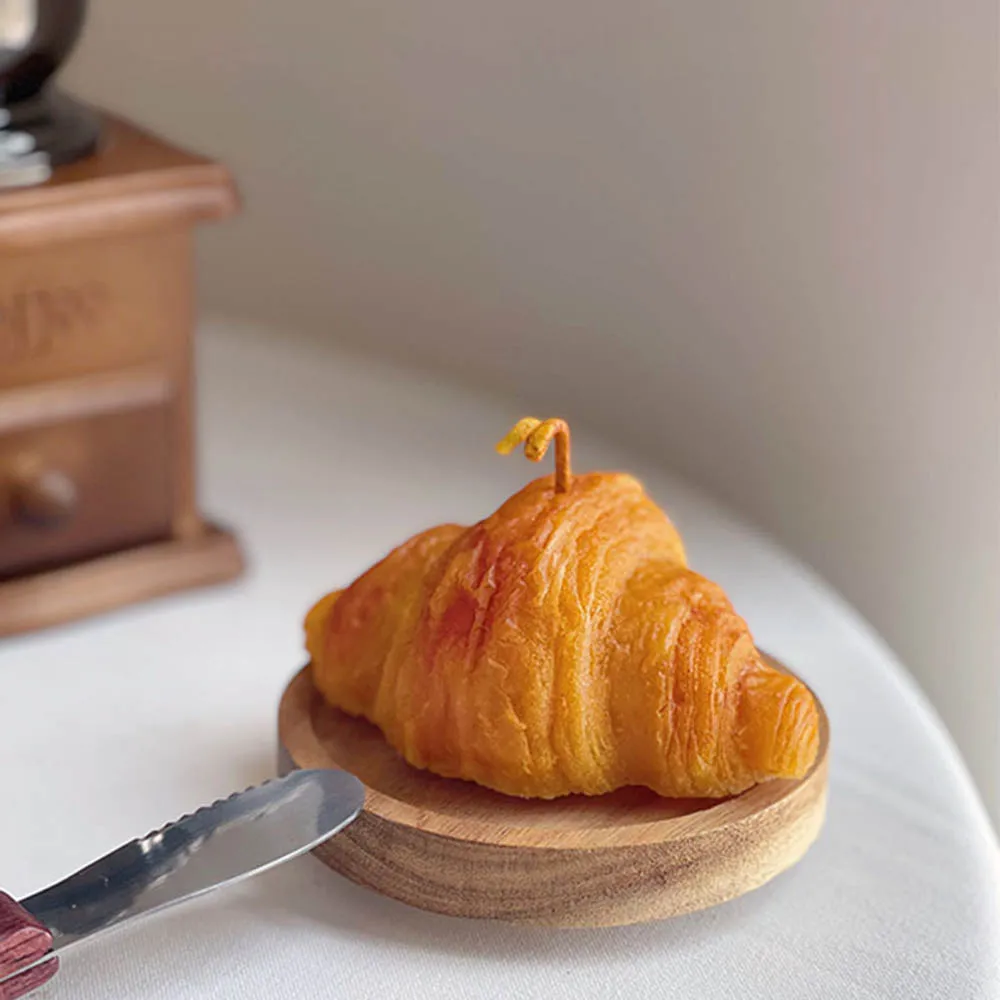Simulation Silicone Aromatherapy Candle Creative Croissant Mold Smokeless Romantic Fragrance Home Bedroom Cup Wax | Дом и сад