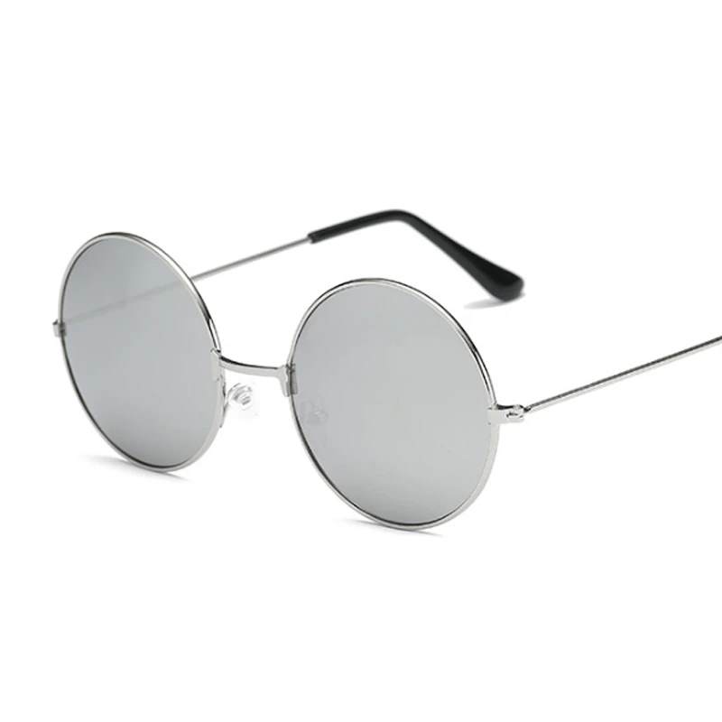 2020 Retro Round Pink Sunglasses Woman Brand Designer Sun Glasses For Male Alloy Mirror Female Oculos De Sol Black_voghion.com