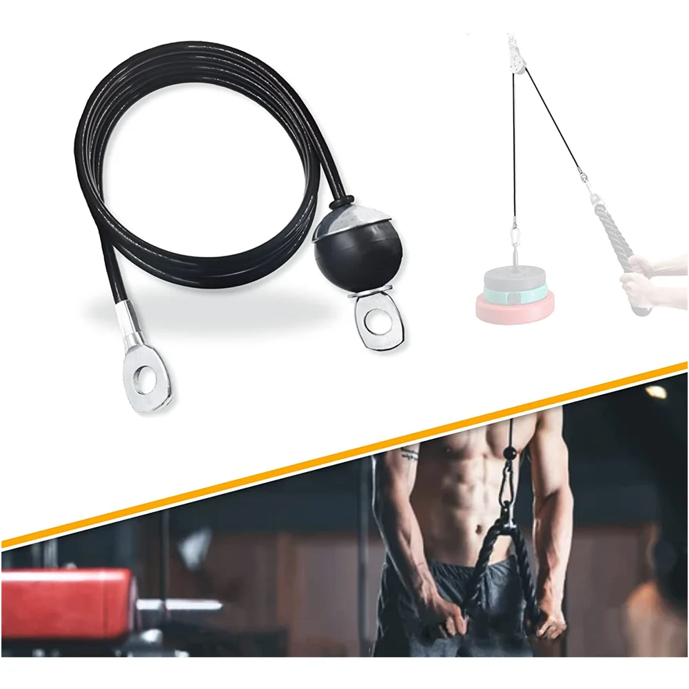

1.5/2.5/3M Gym Cable Wire Rope Fitness Pulley Accessories for Home Cable Machine Parts Weight Arm Biceps Lift Workout Equipment