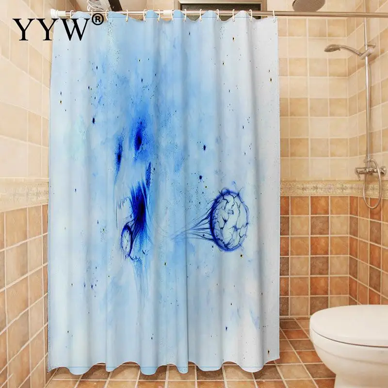 Rose Pattern Bath Screens Peva 3d Waterproof Shower Curtain Transparent White Clear Bathroom Curtain Bathroom Decorations - Цвет: 019